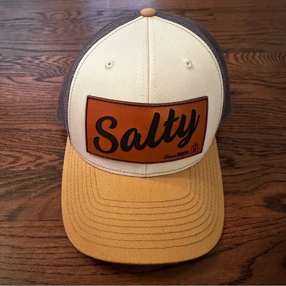 Salty Trucker Hat with brown Patch | mesh hat | unisex